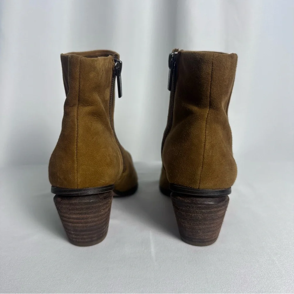 Vince Camuto Grasem Vintage Brown Pointed Toe Western Ankle Boots Women’s US 6.5